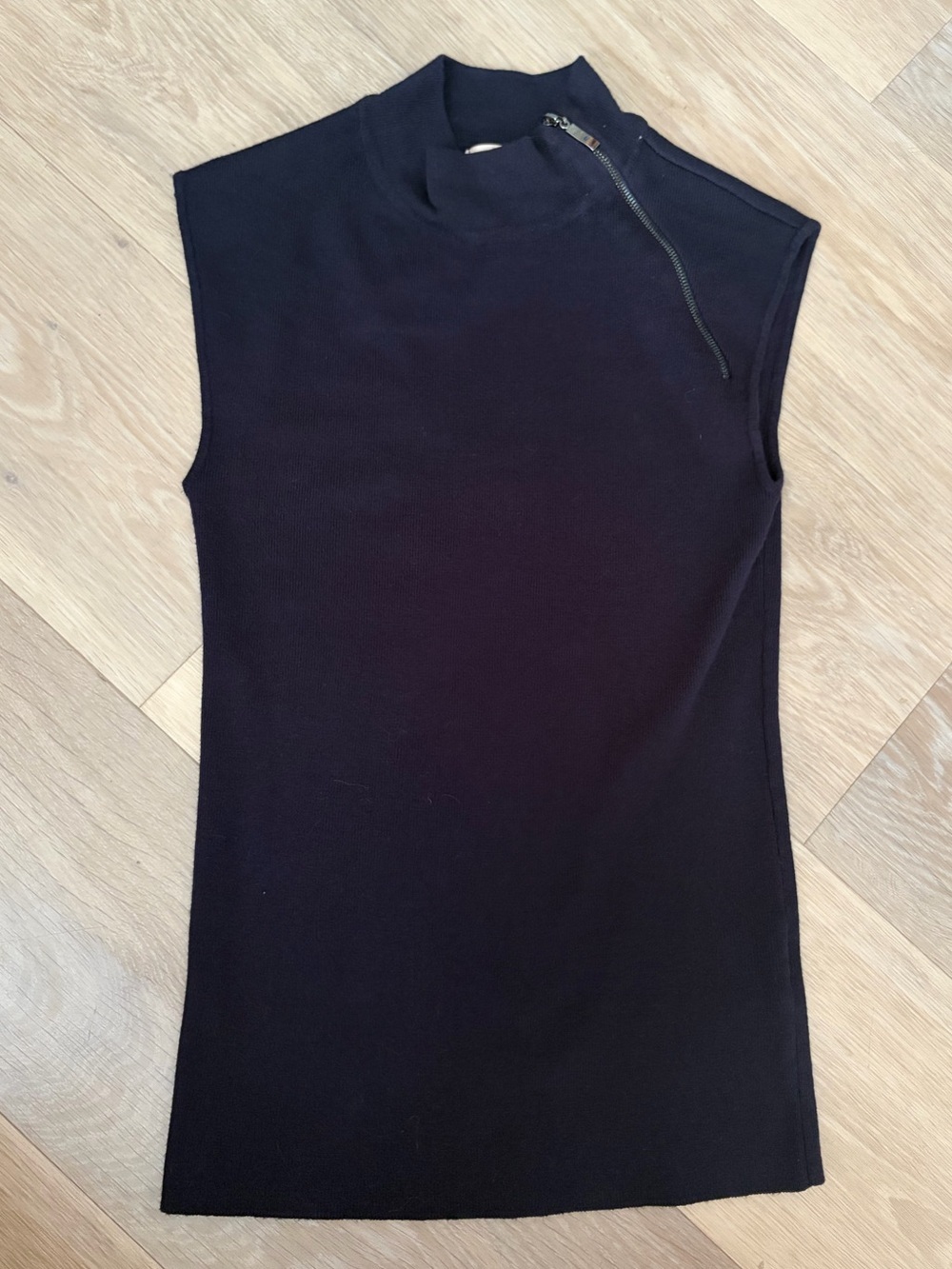 Philosophy Navy Sleeveless Mock Neck Top